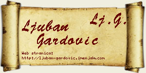 Ljuban Gardović vizit kartica